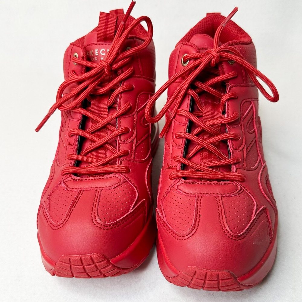 NEW Red Skechers Women's Uno Hi Size 7 Sneaker Tennis Athletic Walking - Picture 12 of 14